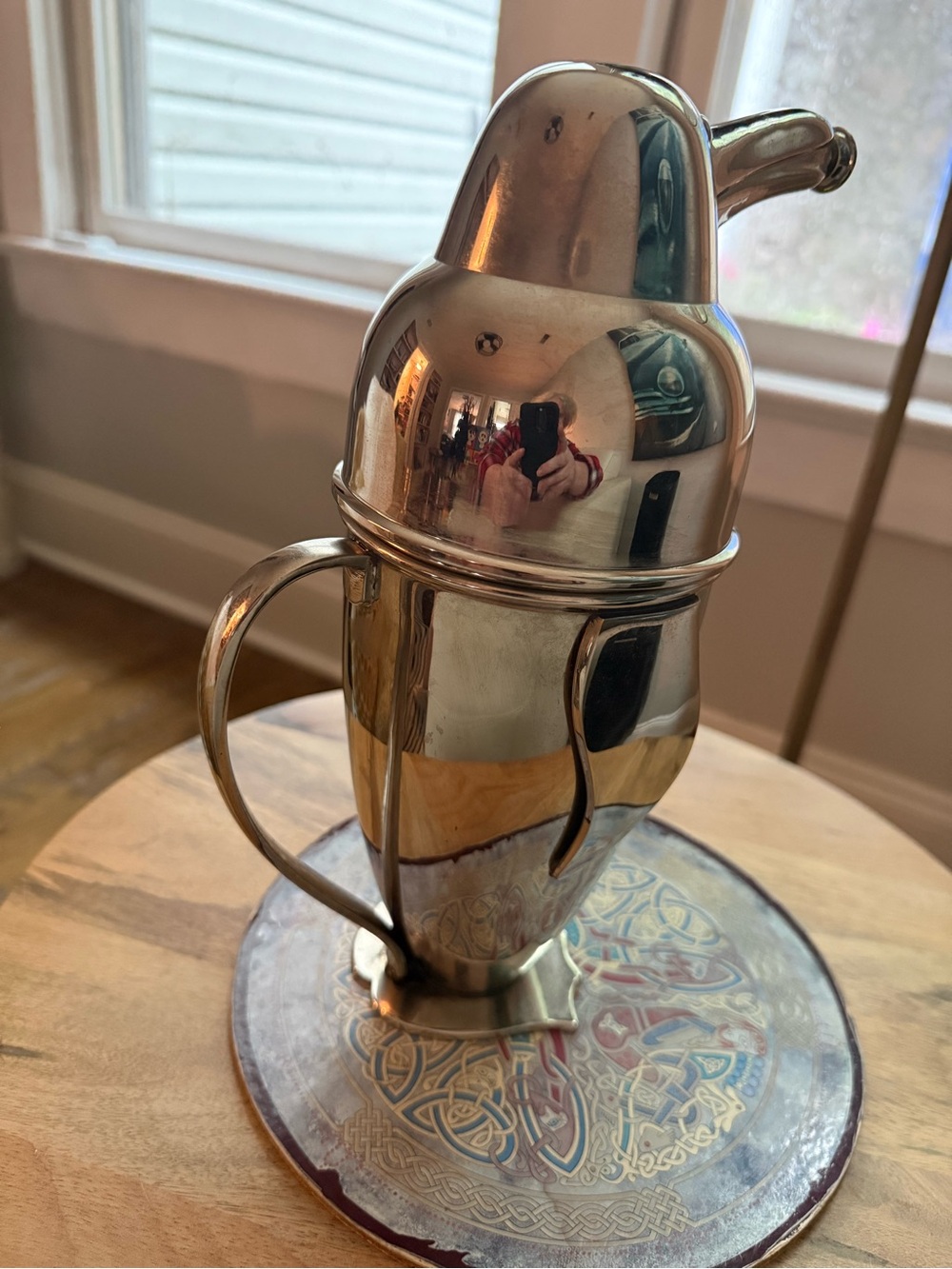 Restoration Hardware Vintage Stainless Silver Cocktail Shaker Pitcher